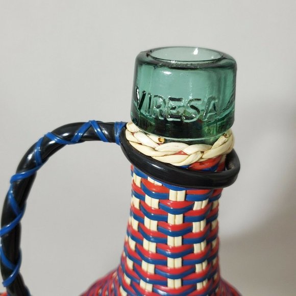 Vintage VIRESA Glass Demijohn Bottle Wine Decanter - Picture 10 of 11